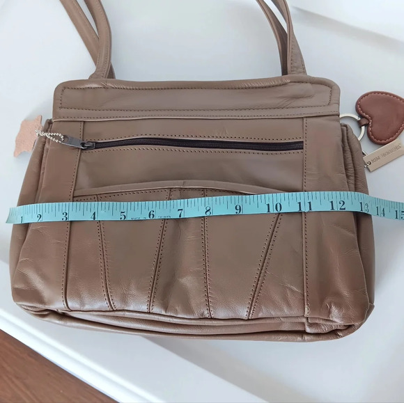 genuine leather,shoulder bag, Kim Rogers,brown Boho,hippie,multipockets. - Picture 6 of 17